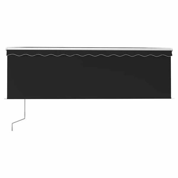 Fällbart tak - EXKLUSIVT HUS - 4,5x3 m - Motoriserat - Pulverlackerad aluminium - UV-skyddande polyester PU-tyg antracit