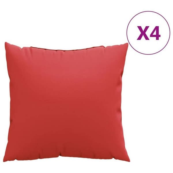 Maison Exclusive - Sofa puder sæt af 4 rød 50x50 cm stof