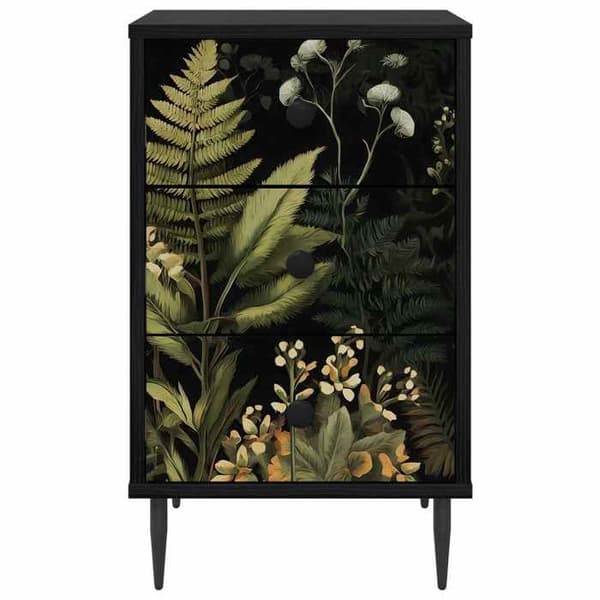 Maison Exclusive - Natbord RHENEN Sort eg 36 x 33 x 61 cm