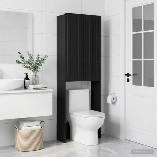 Maison Exclusive - Toilettskabe ZWOLLE Sort 66 x 25,5 x 190 cm