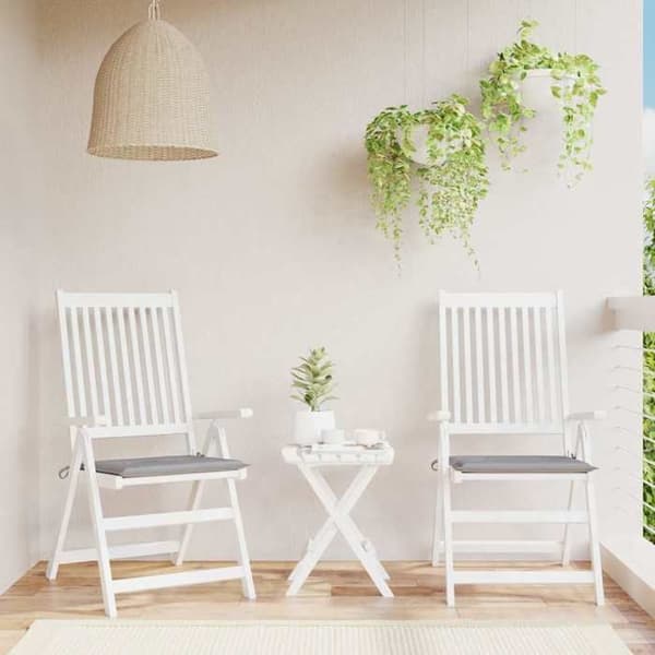 Maison Exclusive - Trädgårdsstolar kuddar set om 2 grå 40x40x3 cm oxfordtyg