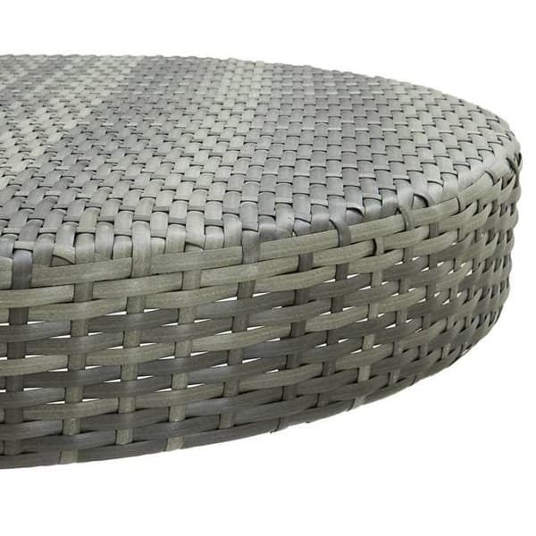 Maison Exclusive - Trädgårdsbord Grå 75,5x106 cm Flätad resin