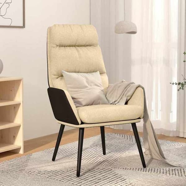 Maison Exclusive - Afslapningsstol Creme Stof