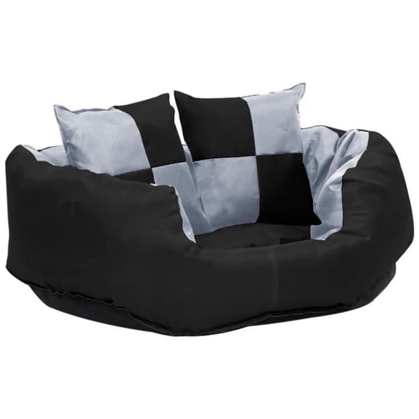 Maison Exclusive - Vaskbart vendbart hundepude Grå og sort 65x50x20 cm Grå och svart