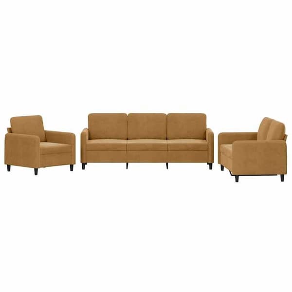 Maison Exclusive - 3-delat soffset i brun sammet