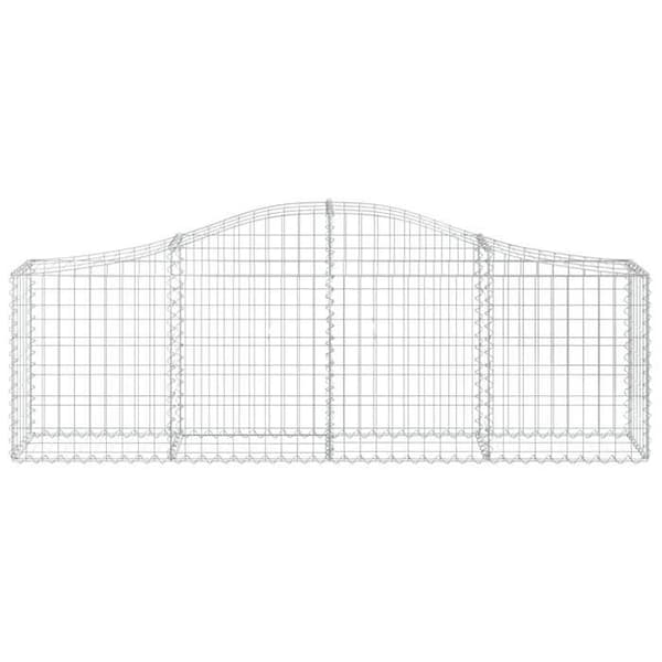 Gabionikorit - Exclusive-koti - Arqués - 8 kpl - 200×30×60/80 cm silver-