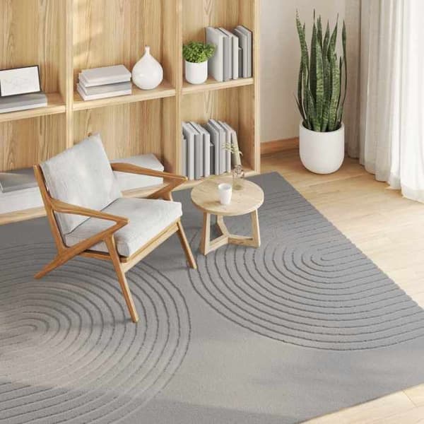 Maison Exclusive - Indendørs tæppe GALATI Grå 120 x 120 cm Polyester Grå