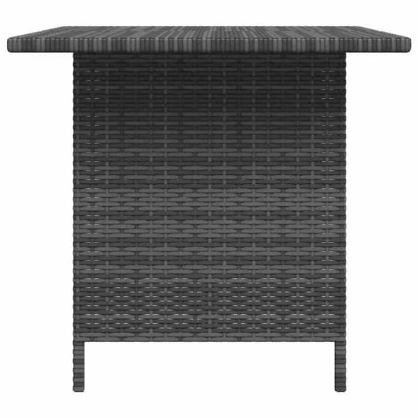 Maison Exclusive - Harmaa puutarhapöytä 110x70x65 cm punottua hartsia Grå