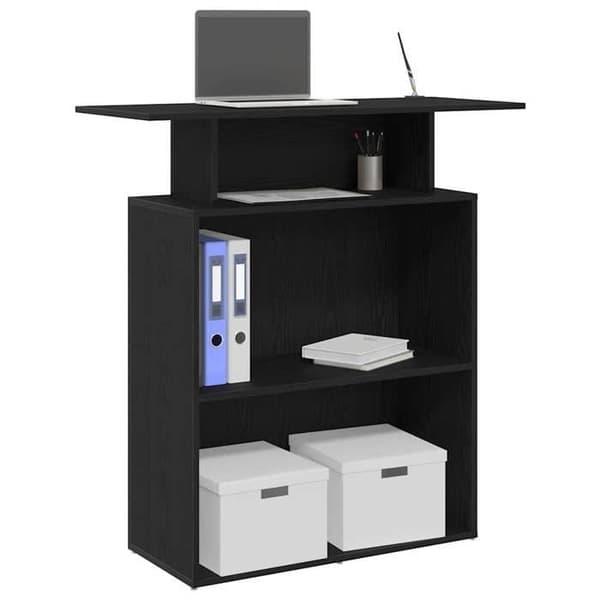 Maison Exclusive - Sort receptionsbord 100x40x104 cm Ingeniørtræ