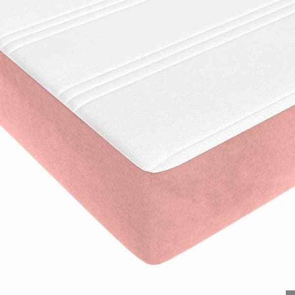 Patja - MAISON EXCLUSIVE - Vaaleanpunainen - 120x200 cm - Pussijouset - Sametti 20 cm