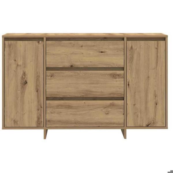 Maison Exclusive - Buffet i håndlavet egetræ 120 x 41 x 75 cm Ingeniørtræ