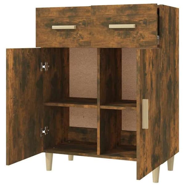 Maison Exclusive - Buffé Ek rökt 69,5x34x89 cm Ingenjörsträ