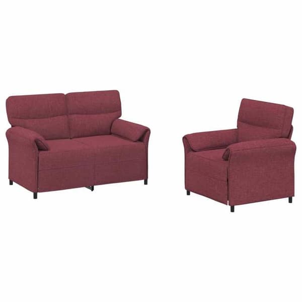 Maison Exclusive - Sæt af 2 sofaer Bordeaux Stof