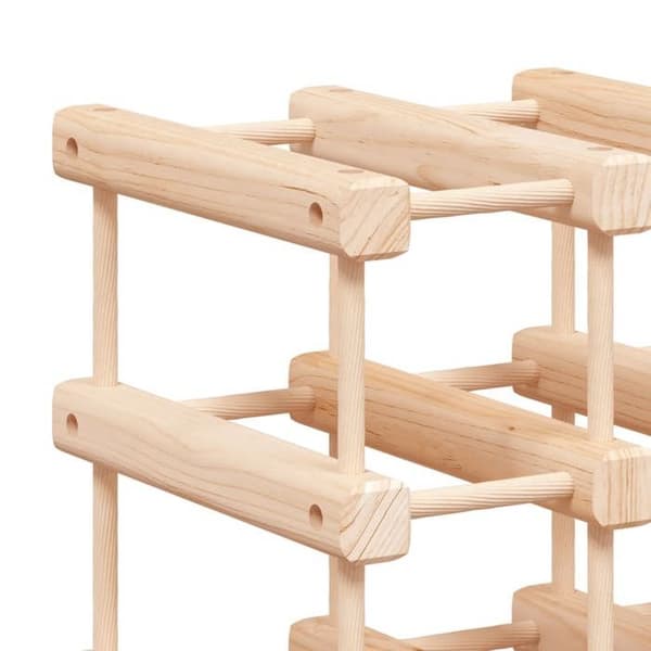 Maison Exclusive - Viinikaappi 12 pullolle 36x23x36 cm massiivista mäntyä