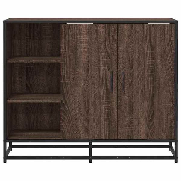 Maison Exclusive - Buffé ek brun 92x35x76 cm Ingenjörsträ