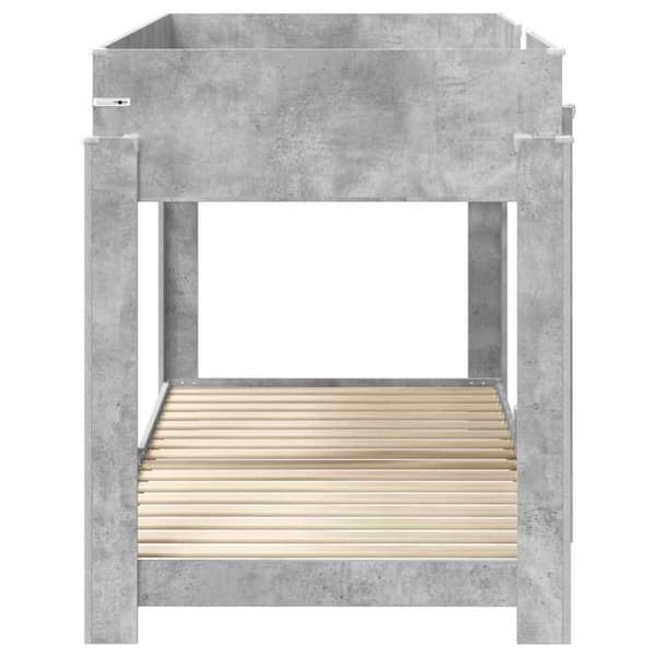 Maison Exclusive - Bunk säng för barn Grå betong 80 x 200 cm