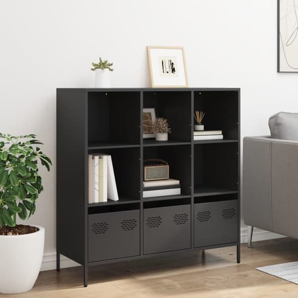 Maison Exclusive - Svart hög buffé 101,5x39x103,5 cm stål