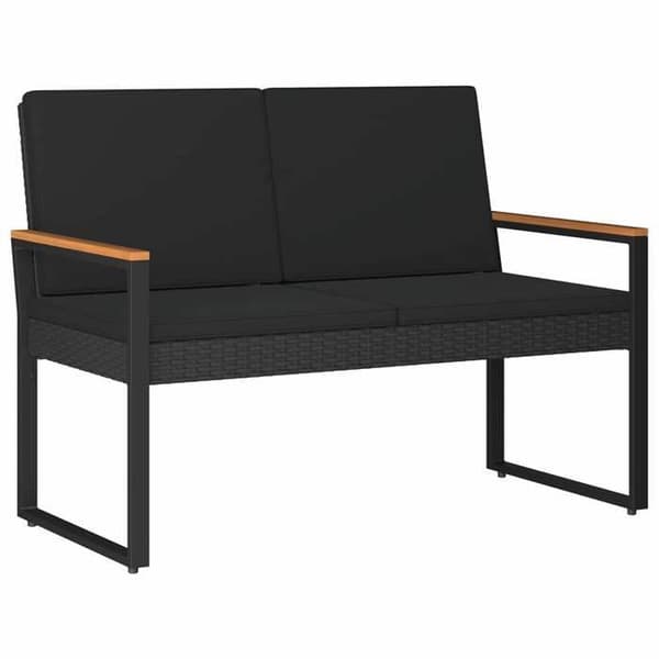 Maison Exclusive - 4 kpl ulkokalusteita musta polyrottinki