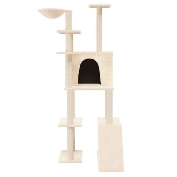 Maison Exclusive - Kattekradse med sisal klatretræ Creme 166 cm Grädde