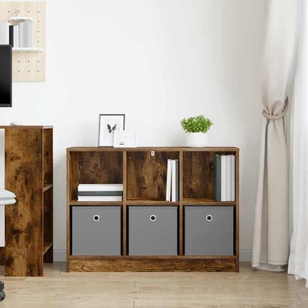 Maison Exclusive - Savupuu buffet 88,5 x 27,5 x 63,5 cm Rökt ek