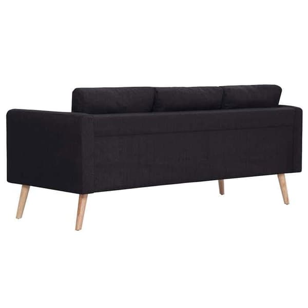 Maison Exclusive - Sæt af 2 sorte stofsofaer Svart