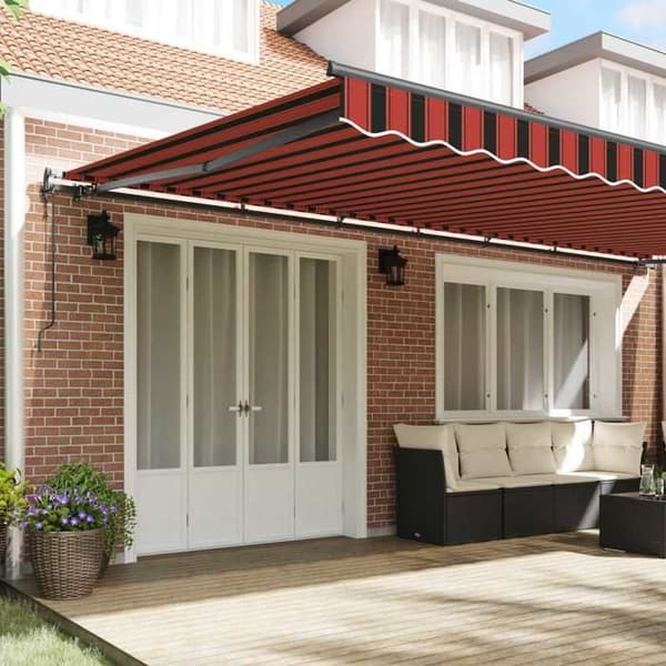 Maison Exclusive - Fällbart tak i orange och brunt 600 × 300 cm