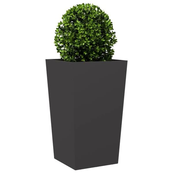 Maison Exclusive - Sort plantekasse 45x45x75 cm stål
