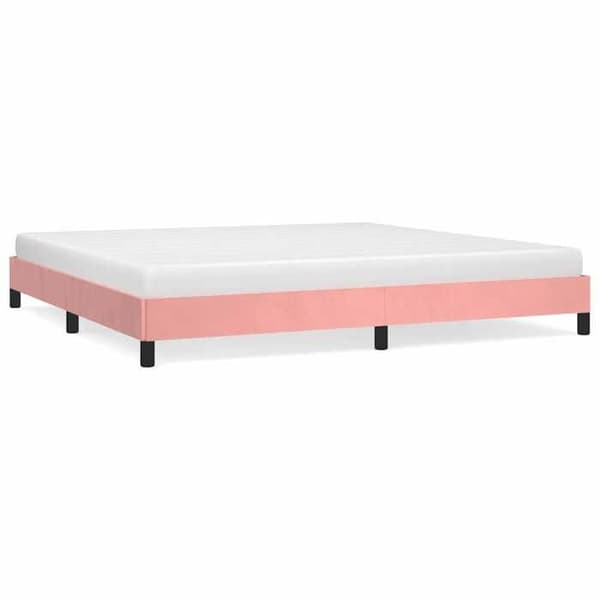 Maison Exclusive - Sengestel uden madras rosa 200x200 cm velour Ros