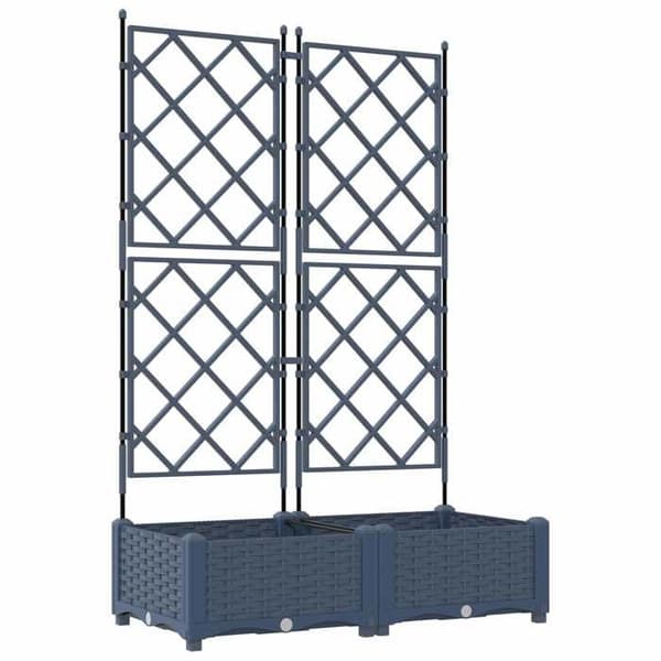 Maison Exclusive - Trädgårdskrukor 2 st Grå 80 x 40 x 125,5 cm PP