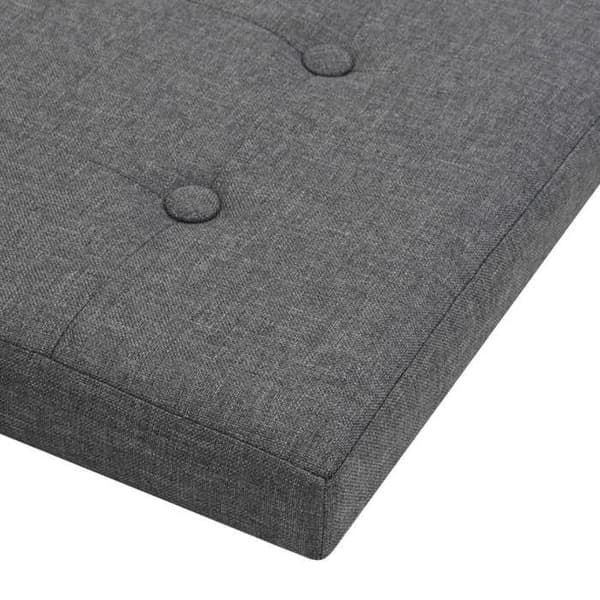 Maison Exclusive - Fällbar förvaringspall Mörkgrå Syntetisk lin