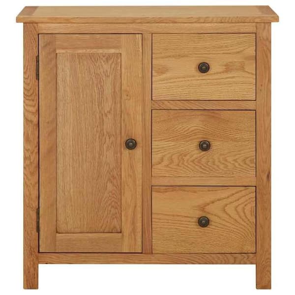 Maison Exclusive - Skab 70x35x75 cm Massiv egetræ ekträ