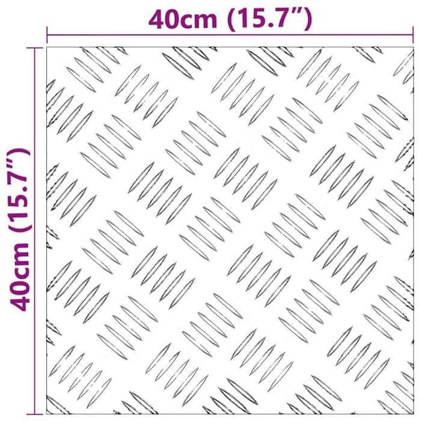 Maison Exclusive - Nez de marche 4 pc 40 x 40 cm Silver Aluminium Fyrkantig Silver