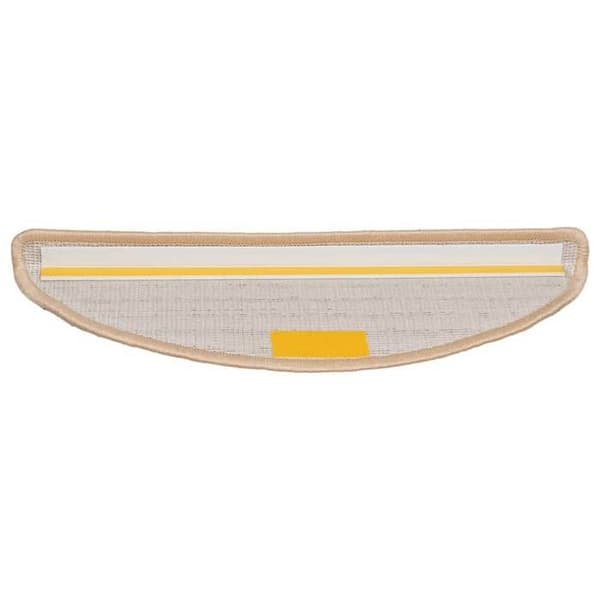 Maison Exclusive - Trappe tæppe 20 stykker 56 x 17 x 3 cm Creme Halvrund Grädde