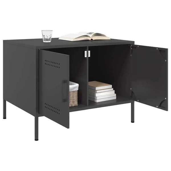 Maison Exclusive - Svart soffbord 68x50x50,5 cm stål