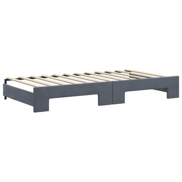 Maison Exclusive - Päivävuode ja vuodevaatteet, tummanharmaa patja 100x200 cm samettia Mörkgrå