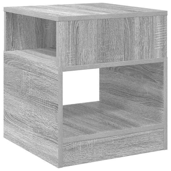 Sidebord - MAISON EXCLUSIVE - Grå Sonoma - Sæt af 2 - Ingeniørtræ - Moderne design Gris Sonoma