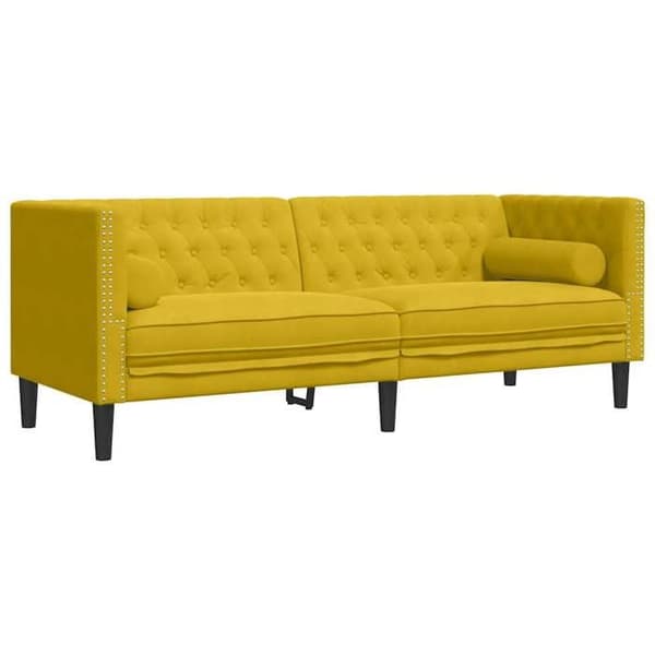 Maison Exclusive - Chesterfield-soffgrupp med 2 st kuddar i sammet