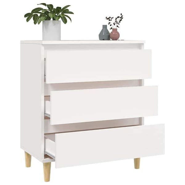 Maison Exclusive - Hvid Buffet 60x35x70 cm Ingeniørtræ