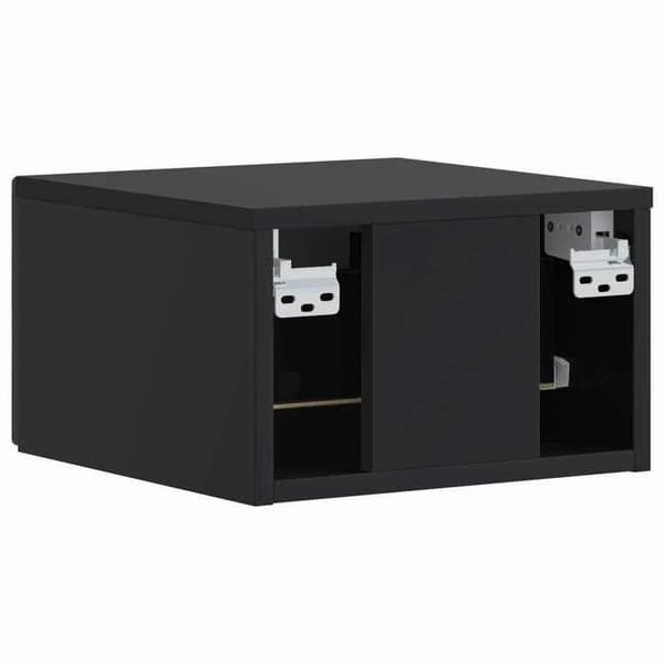 Maison Exclusive - Væghængt sidebord Sort 34,5 x 33 x 20 cm Ingeniørtræ