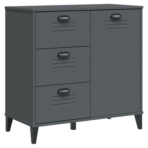 Maison Exclusive - Buffé VIKEN grå antracit 80x40x80 cm ingenjörsträ