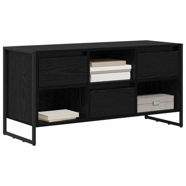 Maison Exclusive - TV-møbel 100 x 36 x 49,5 cm Sort eg Ingeniørtræ