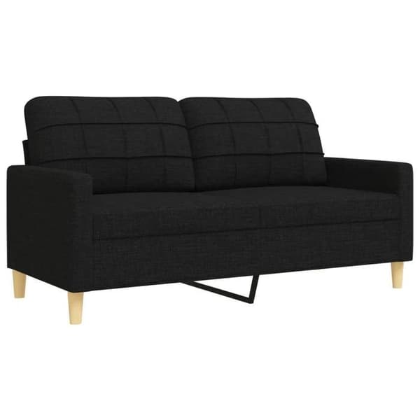 Maison Exclusive - Sæt af 2 sofaer med dekorative puder i sort stof