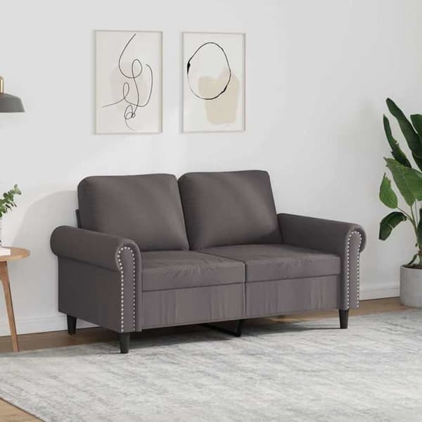 Maison Exclusive - 2-personers sofa Grå 120 cm Syntetisk læder