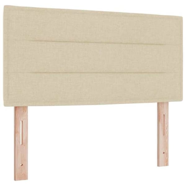 Maison Exclusive - Boxspring säng med madrass Crème 120 x 190 cm Tyg