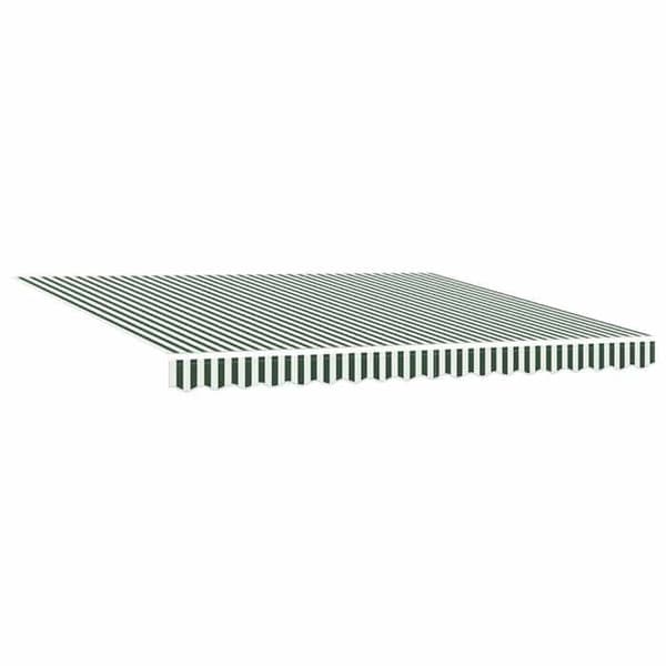 Maison Exclusive - Fällbart tak i grönt och vitt 400 × 300 cm