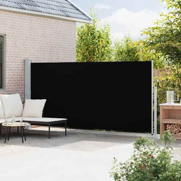 Maison Exclusive - Utdragbart sidotak för patio 180x514 cm Svart