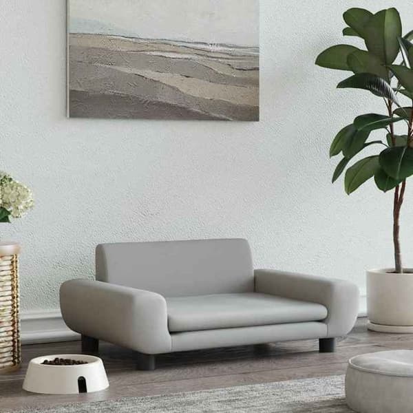 Maison Exclusive - Vaaleanharmaa koiranpeti 70x45x33 cm samettia ljusgrått