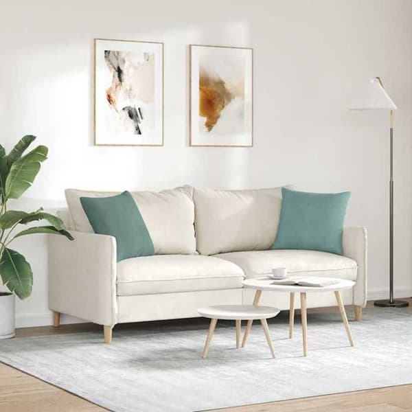Sofa puder - EKSKLUSIV HUS - Sæt 2 - Fløjl - 45 x 45 cm - Havgrøn Grön Hav