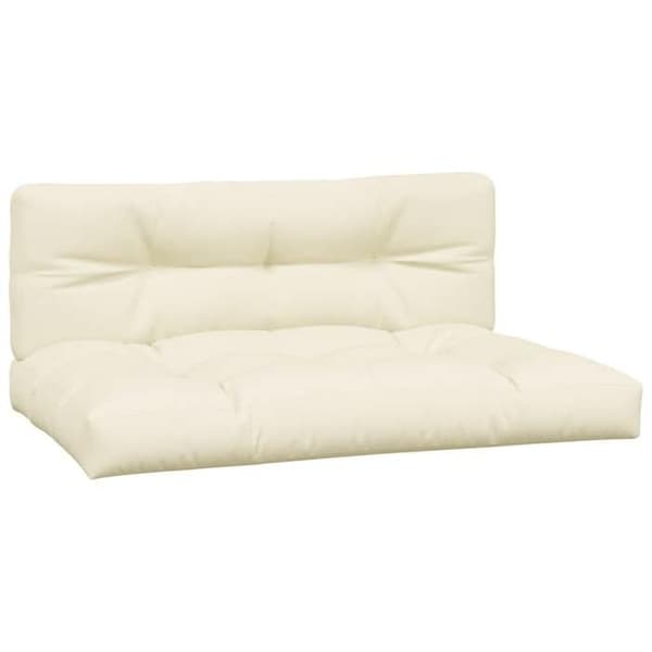 Pallepuder - EKSKLUSIV HUS - sæt af 2 - UV-bestandig polyester - fyld af hulfiber - creme grädde