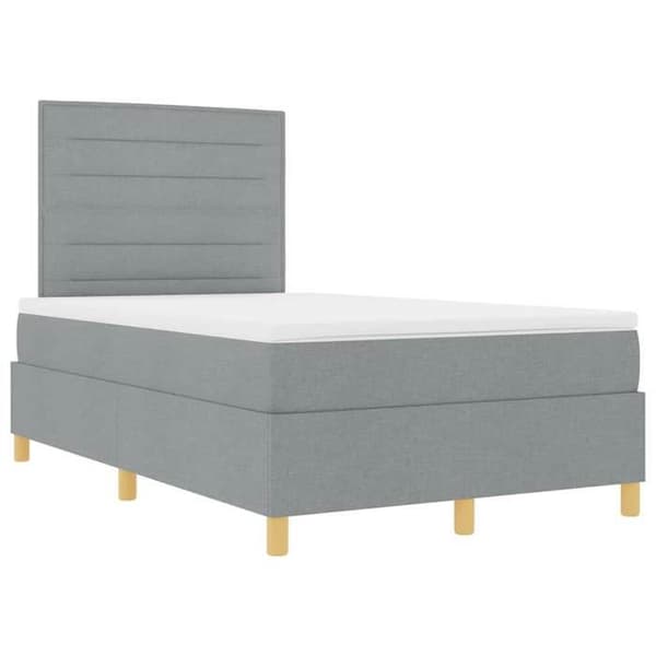 Maison Exclusive - LED-jousipatja Harmaa 120 x 190 cm kangas Ljusgrått